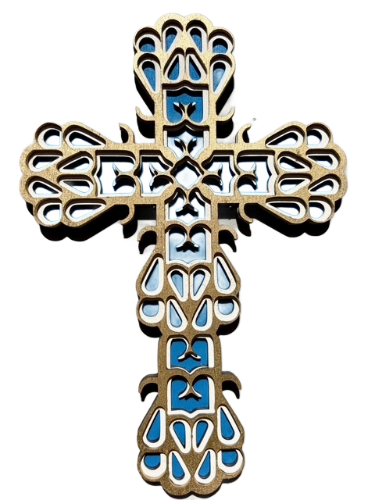 WOODEN CROSS, 25cm GIFT OF SPIRITUALITY OR FOR PERSONAL DEVOTIONS, WONDERFUL AS A BAPTISMAL GIFT OR AS A UNIQUE WALL DISPLAY.