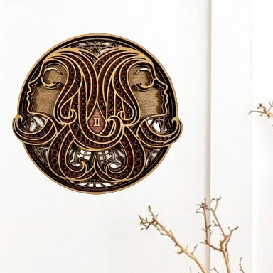 GEMINI ZODIAC PLAQUE/WALL ART