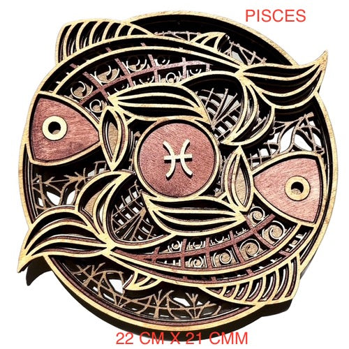 PISCES ZODIAC PLAQUE/WALL ART