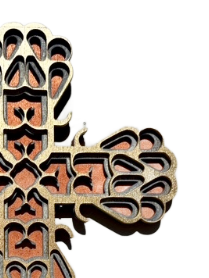WOODEN CROSS, 25cm GIFT OF SPIRITUALITY OR FOR PERSONAL DEVOTIONS, WONDERFUL AS A BAPTISMAL GIFT OR AS A UNIQUE WALL DISPLAY.