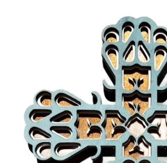 WOODEN CROSS, 25cm GIFT OF SPIRITUALITY OR FOR PERSONAL DEVOTIONS, WONDERFUL AS A BAPTISMAL GIFT OR AS A UNIQUE WALL DISPLAY.
